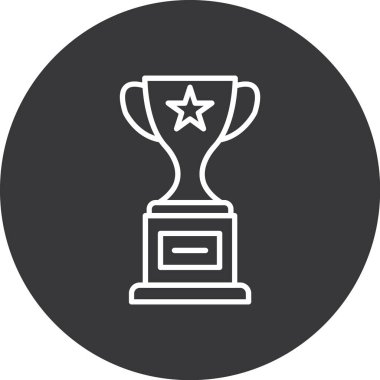 Ödül kupası ödül ikonu rozet tarzı