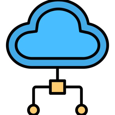 bulut hesaplama vektörü simgesi