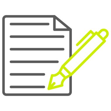 Kalem. Web simgesi basit illüstrasyon