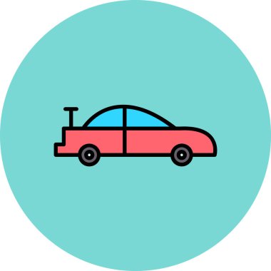 - Araba. Web simgesi basit illüstrasyon