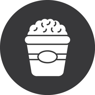 Cupcake düz vektör simgesi