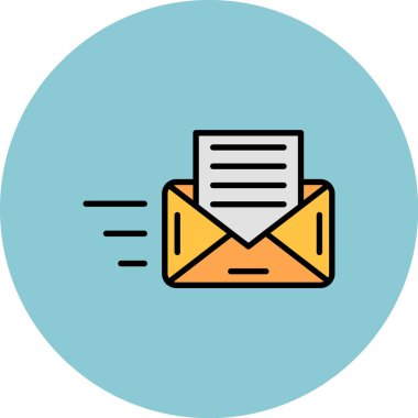 Mektup. Web simgesi basit illüstrasyon