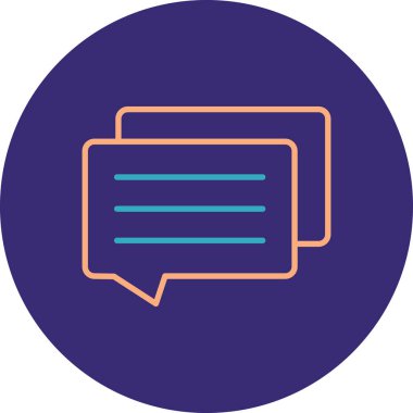 Sohbet simgesinin vektör illüstrasyonu