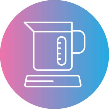 Kahve. Web simgesi vektör illüstrasyonu