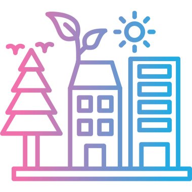 ağaçlar ikon vektör illüstrasyonu