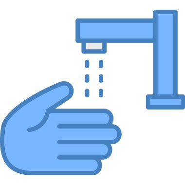 Su. Web simgesi basit illüstrasyon