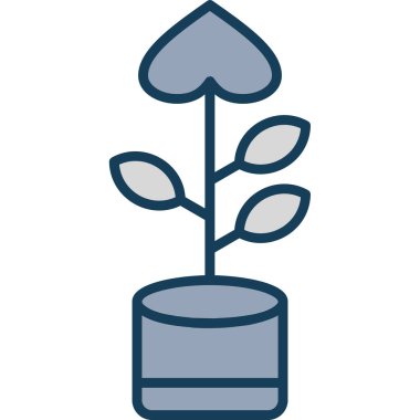 Bitki. Web simgesi basit tasarım