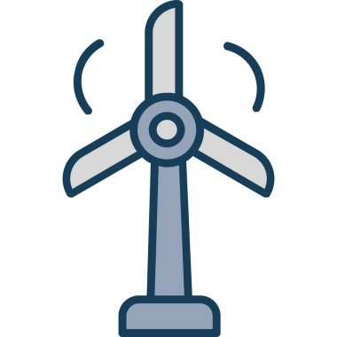 Türbin simgesi vektör illüstrasyonu