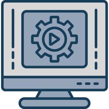 Dizüstü bilgisayar simgesi vektör çizimi