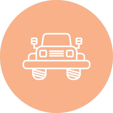 Araba simgesinin vektör illüstrasyonu