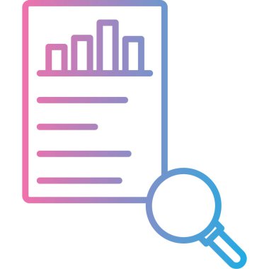 Analiz. Web simgesi basit illüstrasyon