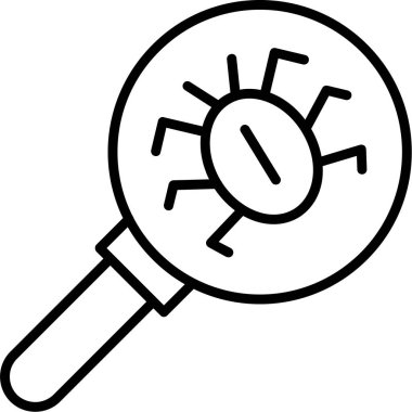 Büyüteç simgesi. Büyüteç'i vektör simgesi web için basit örnek