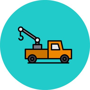 Bir kamyon simgesinin vektör çizimi