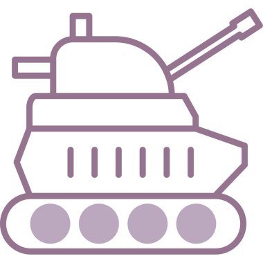 tank. Web simgesi basit illüstrasyon