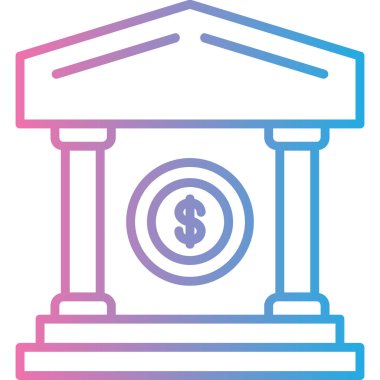 Banka. Web simgesi basit tasarım