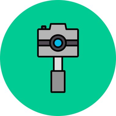 Kamera. Web simgesi basit illüstrasyon