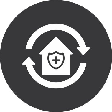 Güvenli ev vektör çizgisi simgesi