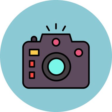 Fotoğraf makinası. Basit illüstrasyon