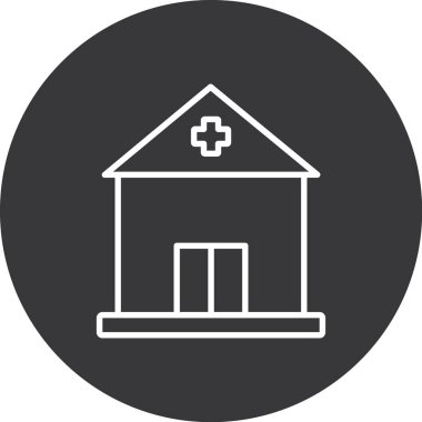 Hastane binası sembol simgesi