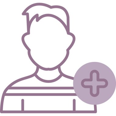 Adamım. Web simgesi basit illüstrasyon