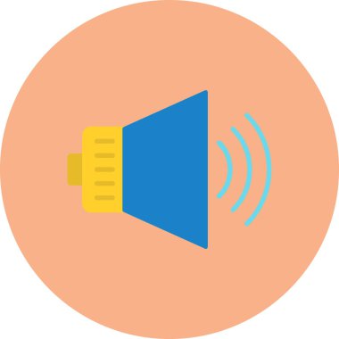 Konuşmacı. Web simgesi basit illüstrasyon