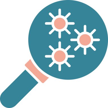 Virüs vektörü düz renk simgesi