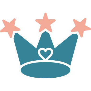 Taç. Web simgesi basit illüstrasyon