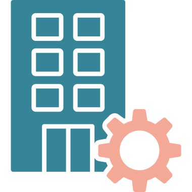 mimari yapı şehir simgesi doldurulmuş dış hat biçiminde