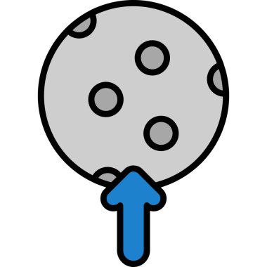 Gezegen simgesi, vektör çizimi