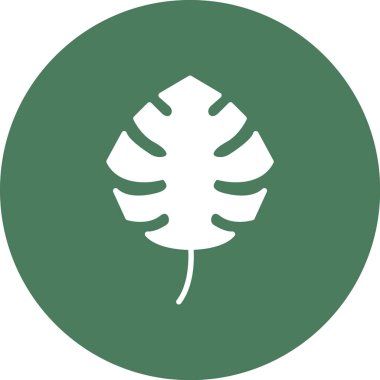 Yaprak. Web simgesi basit illüstrasyon