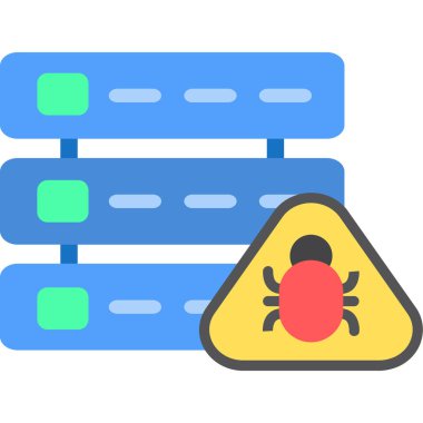 Virüs virüsü virüs simgesi düz biçimde