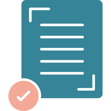 Kontrol listesi düz vektör simgesi