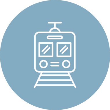 tren. Web simgesi basit illüstrasyon