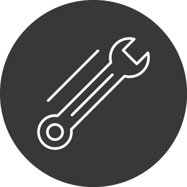 Tornavida düz yuvarlak vektör simgesi