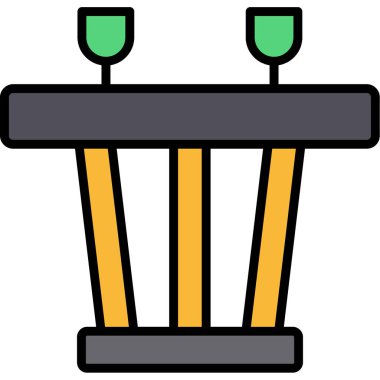 Bar bar simgesi - taslak biçimi