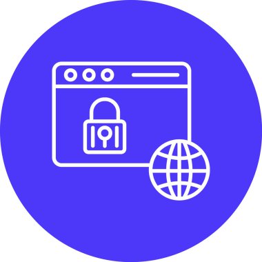 Internet güvenlik vektör simgesi