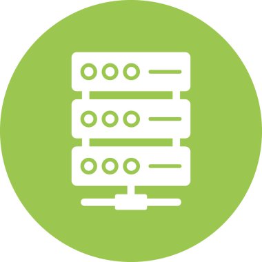 Sunucu. Web simgesi basit illüstrasyon