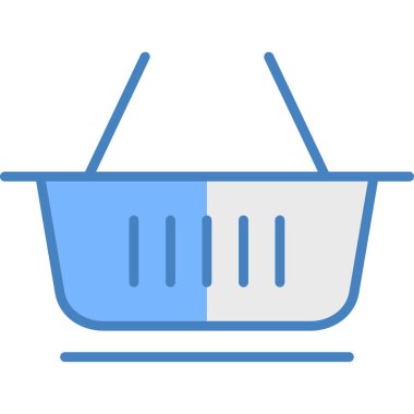 Sepet simgesi, vektör tasarımı illüstrasyonu