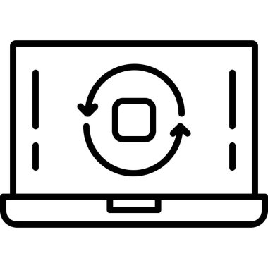 bilgisayar izleyici vektör çizgisi tasarımı