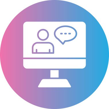 Bir bilgisayar simgesinin vektör illüstrasyonu