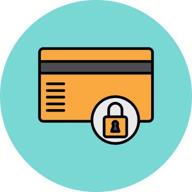 Kilit. Web simgesi basit illüstrasyon