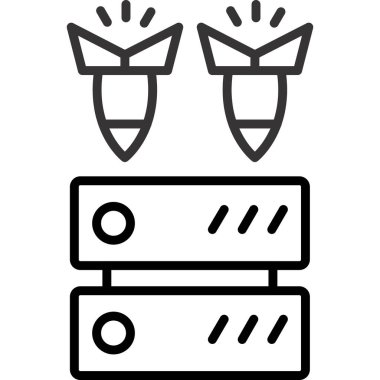 veri analiz simgesi ana hatlı vektör. dijital veri