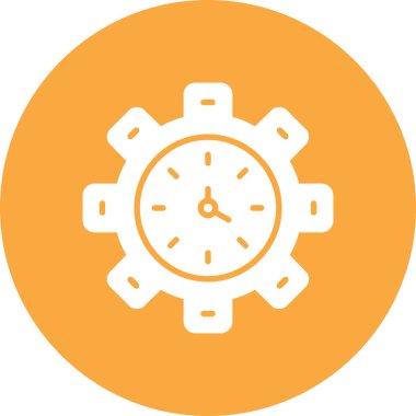 Saat vektör glif simgesi