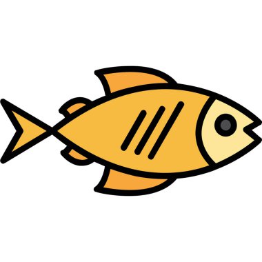 Balık. Web simgesi vektör illüstrasyonu