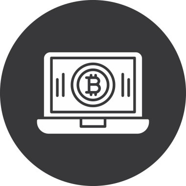 bitcoin. Web simgesi basit illüstrasyon