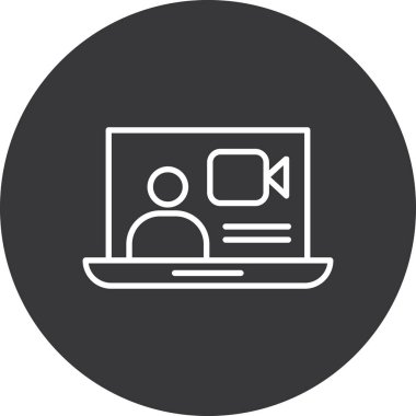 Bilgisayar modern simgesinin vektör illüstrasyonu