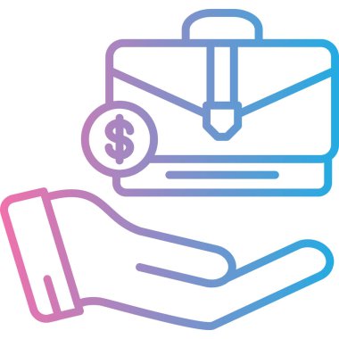 Bir dolar simgesinin vektör illüstrasyonu