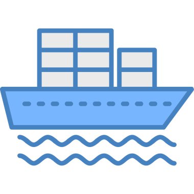 ship icon, vector illustration simple design