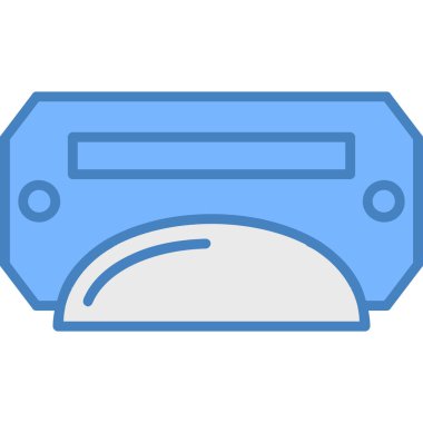 Bilgisayar simgesi vektörü. Bilgisayar vektör simgesinin karikatür çizimi.