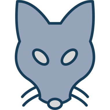 Tilki. Web simgesi basit illüstrasyon